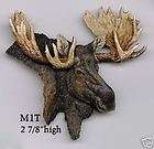 NEW LARGE BULL MOOSE CAPE CAST ANTLER TIE TACK HAT PIN