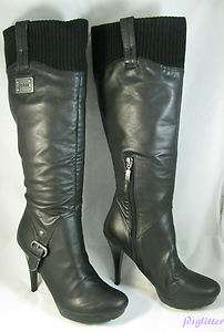 GUESS Black Telissa High Boot with Knit Top NIB  