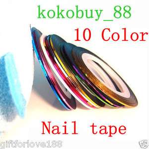 H5416 10 Color Rolls Striping Tape Line Nail Art New  