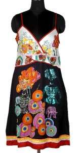 NEW $165 Desigual Embroidered Printed Tunic Dress Small S 36  