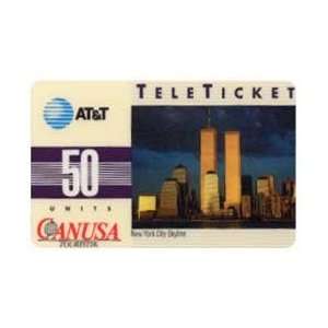 Collectible Phone Card CANUSA 50u New York Skyline w/ World Trade 