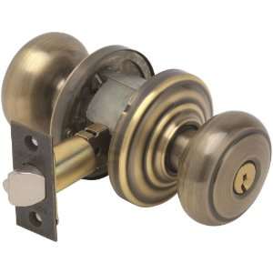 Schlage F54AND505AND Accents Series Lifetime Polished Brass Keyed Entr