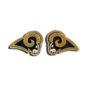  Studded NFL Earrings   St. Louis Rams 