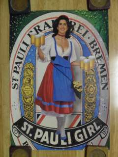 Sexy Girl Beer Poster St. Pauli Country Brunette #1  