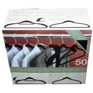  50 Pack Velvety Ultra Thin Suit Hangers, 10 Deluxe Hangers 