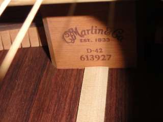 MARTIN D 42 DREADNOUGHT ACOUSTIC GUITAR, STUNNING AGED WOOD NEAR MINT 