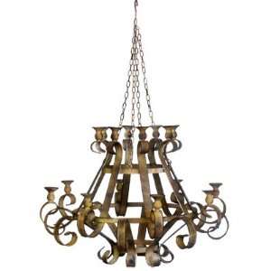  D28.5 Wrought Iron Candle Chandelier