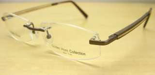Golden Horn Rimless Wood Eyeglasses Eyewear W38  