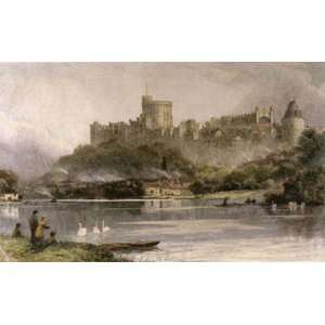  Windsor Castle Etching Law, David Topographical Engraving 