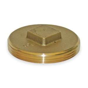 Red Brass Fittings Class 125 Square Head Plug,Brass,3 In,NPT  