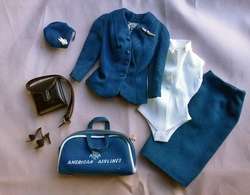   1961 Barbie American Airlines Stewardess Outfit Complete  