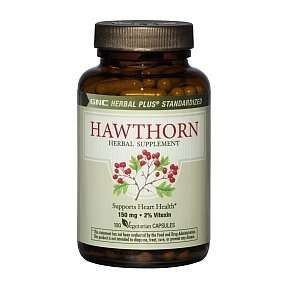  GNC Herbal Plus Hawthorn, 150mg, Vegetarian Capsules, 100 
