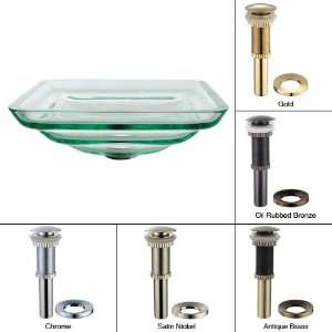    Oceania Square Clear Glass Vessel Sink (19mm Thic