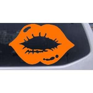  Sexy Lips Car Window Wall Laptop Decal Sticker    Orange 