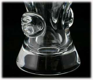 Steuben Fine Crystal Bouquet Vase Hand Blown Glass Cygnet Signed 