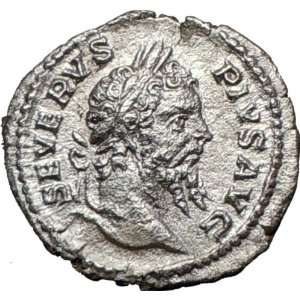  SEVERUS 201AD Silver Authentic Ancient Roman Coin ROMA personify ROME