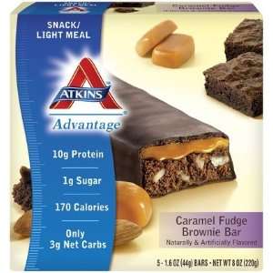  Atkins Caramel Bars, Fudge Brownie, 5 ct (Quantity of 4 