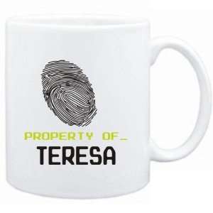  Mug White  Property of _ Teresa   Fingerprint  Female 