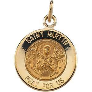  14k St. Martin Medal 15mm/14kt yellow gold Jewelry