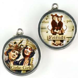    Funky Photo Pewter Charms Girlie Girls Arts, Crafts & Sewing