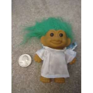  Russ Berrie Angel Troll Ornament, with Green Hair 