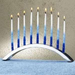  Classic Arc Menorah Polished Aluminum by Noted Artist Steven Klein