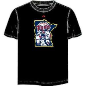  Minnesota Twins Minnie & Paulie Black T Shirt Small 