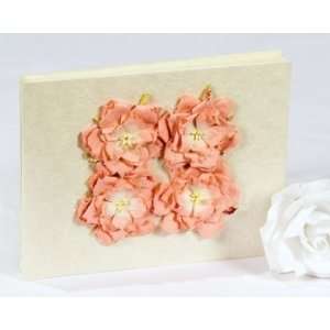  Peach Rose Natural Paper Wedding Guestbook Kitchen 