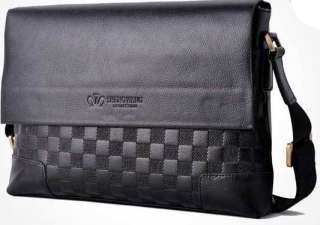   Leather Large Rectangle Shoulder Messenger Briefcase Bag Handbag