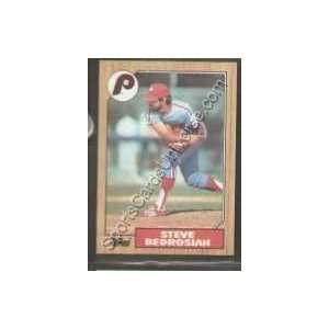 1987 Topps Regular #736 Steve Bedrosian, Philadelphia Phillie Baseball 