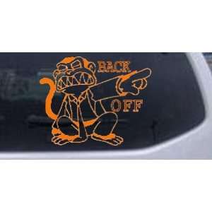  Evil Monkey Back Off Cartoons Car Window Wall Laptop Decal 