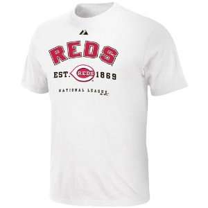   Majestic Cincinnati Reds White Base Stealer T shirt