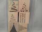 Stampin Up TRIM THE TREE 6 Mounted Rubber Stamp Set Chr