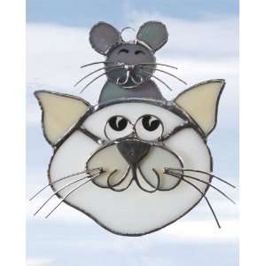  Gallery Art Cat & Mouse Peekaboo Suncatcher Patio, Lawn & Garden