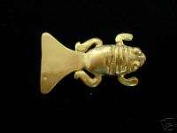 GALERIA CANO 24K GP Pre Columbian Stick Pin Quimbaya  