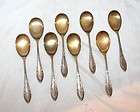 Set of 8 Vintage Gorham Sterling Silver Strasbourg Demitasse Spoons 