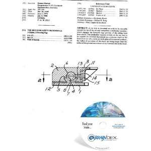    NEW Patent CD for TOE IRON FOR SAFETY SKI BINDINGS 