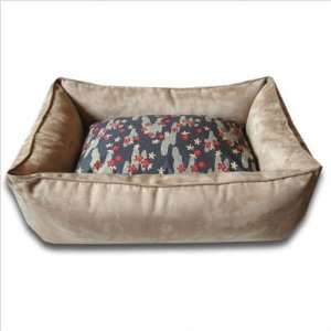   Bed in Camel / Japanese Petals Size Large (44 x 34)