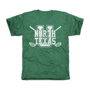  North Texas Mean Green Crossed Sticks Tri Blend T Shirt 