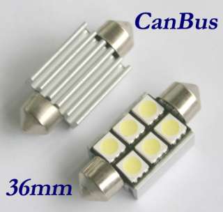   SMD 5050 Pure White Canbus Error Free Car LED Dome Light Lamp Bulb 12V