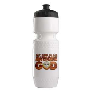   Trek Water Bottle White Blk My God Is An Awesome God 