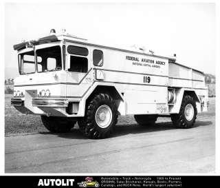1963 Walter Fire Truck Factory Photo FAA Dulles Airport  