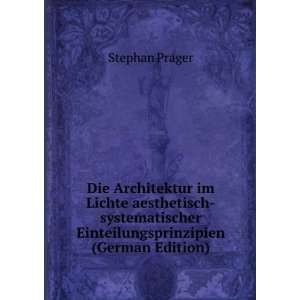   Einteilungsprinzipien (German Edition) Stephan Prager Books