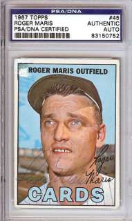   Maris Autographed Signed 1967 Topps Card PSA/DNA #83150752  