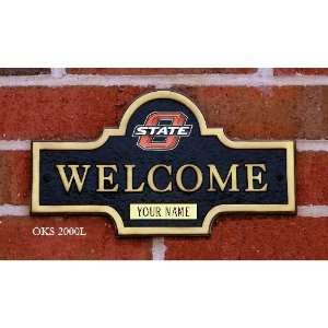 Oklahoma State Cowboys Personalized Welcome Plaque  Sports 