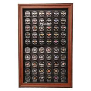  Sixty Puck Cabinet Style Display Case in Brown Team 