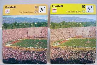 1977 Sportscaster NCAA The Rose Bowl 2 Card Lot  