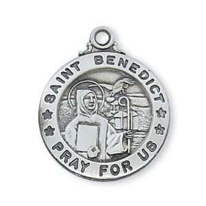 St. Benedict Sterling Round Medal