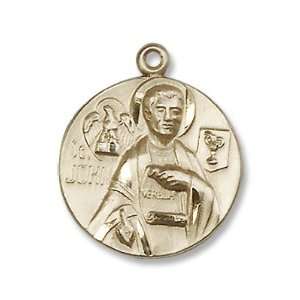  14K Gold St. John the Evangelist Medal Jewelry