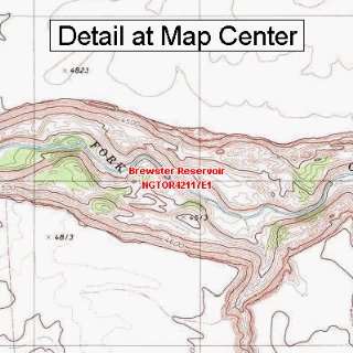 USGS Topographic Quadrangle Map   Brewster Reservoir, Oregon (Folded 